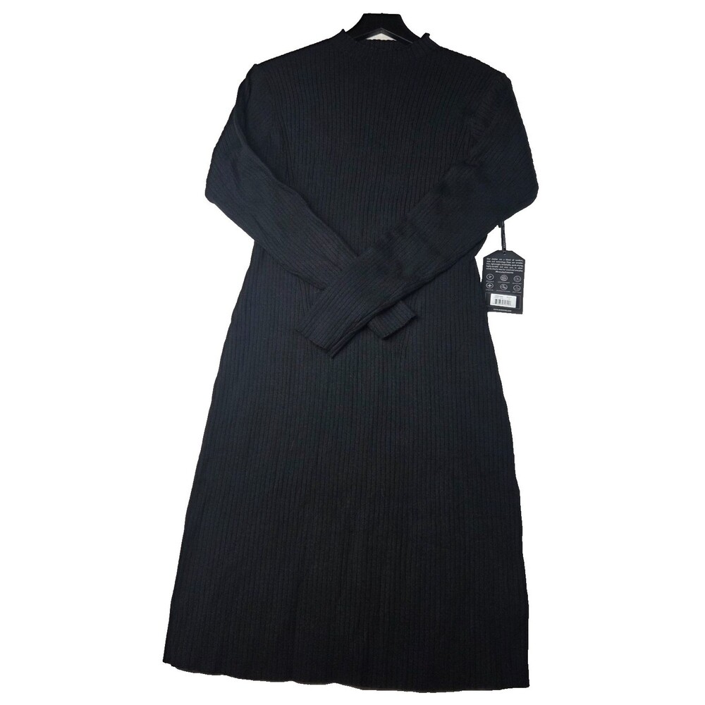 Anatomie Samara Dress Womens Large Black Ribbed Knit Travel Dress NWT
